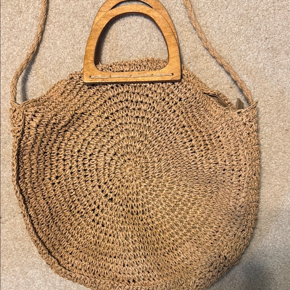 Handcrafted Tan Woven Bag